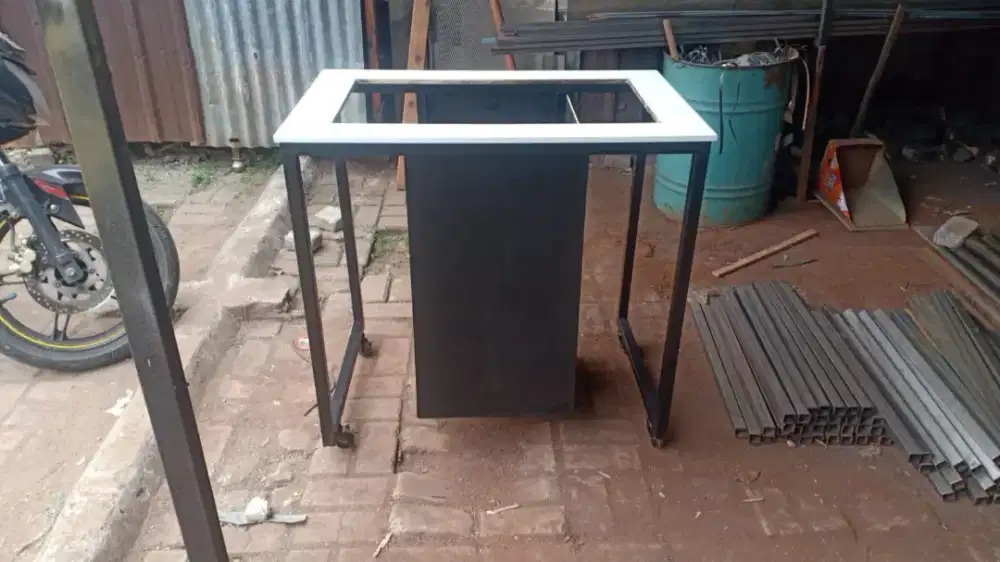 Meja kompor tanam custom