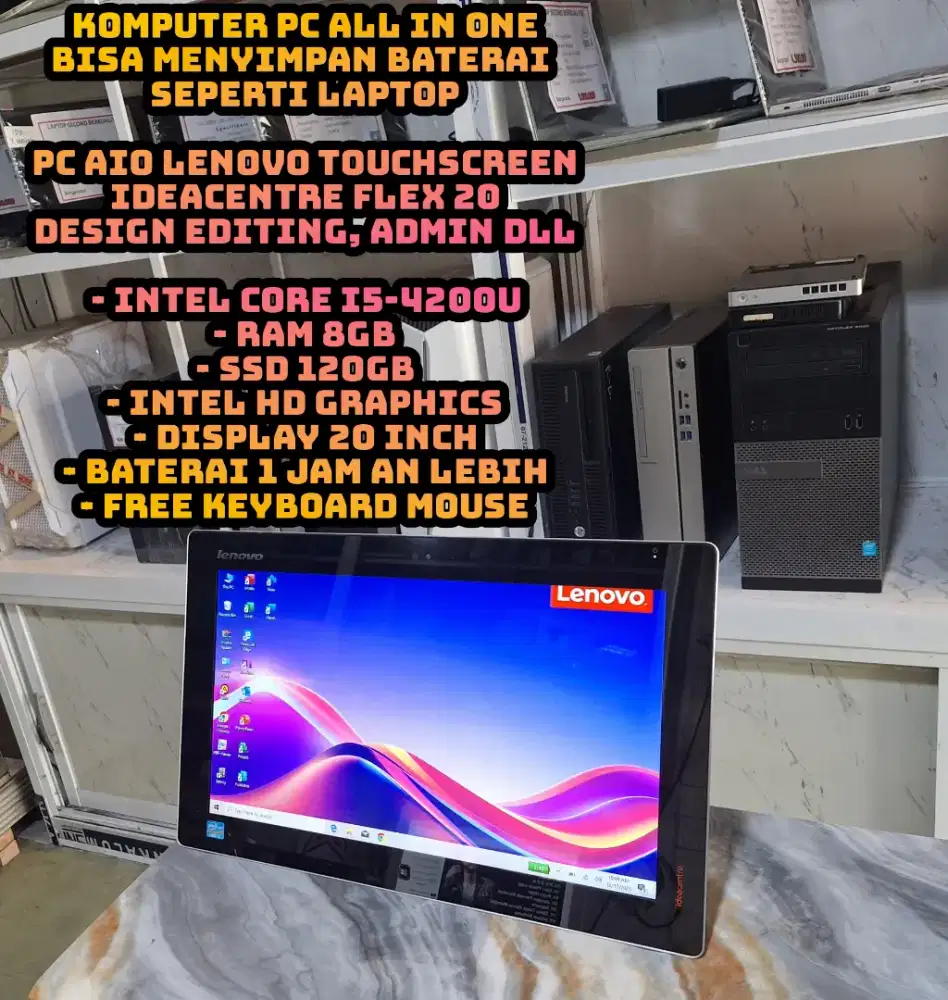 PC ALL IN ONE TOUCHSCREEN BISA NYIMPEN BATERAI