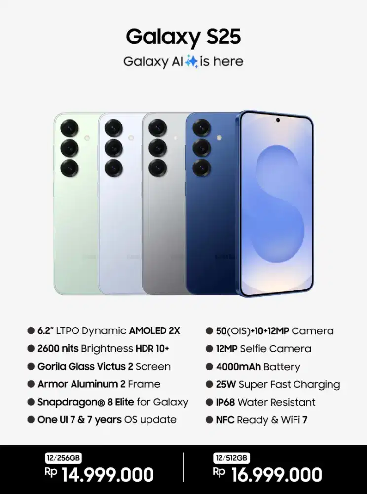 Ready Stock Galaxy S2512/256GB | Cash & Kredit