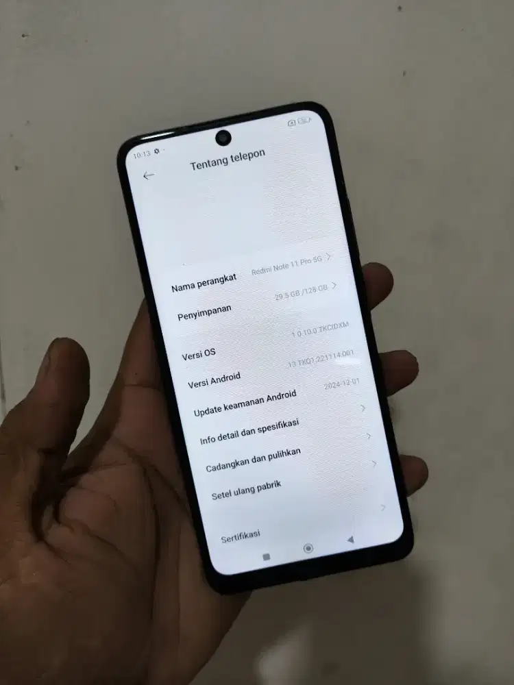 Redmi Note 11 Pro 5G 8/128 Hp charger Nominus siap pake