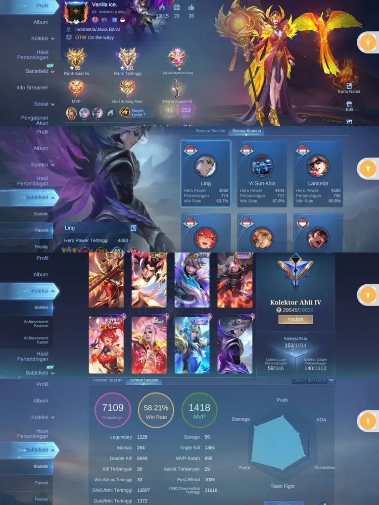 ML 350K LOG MOONTON, SISANYA KOSONG, AKUN PRIBADI