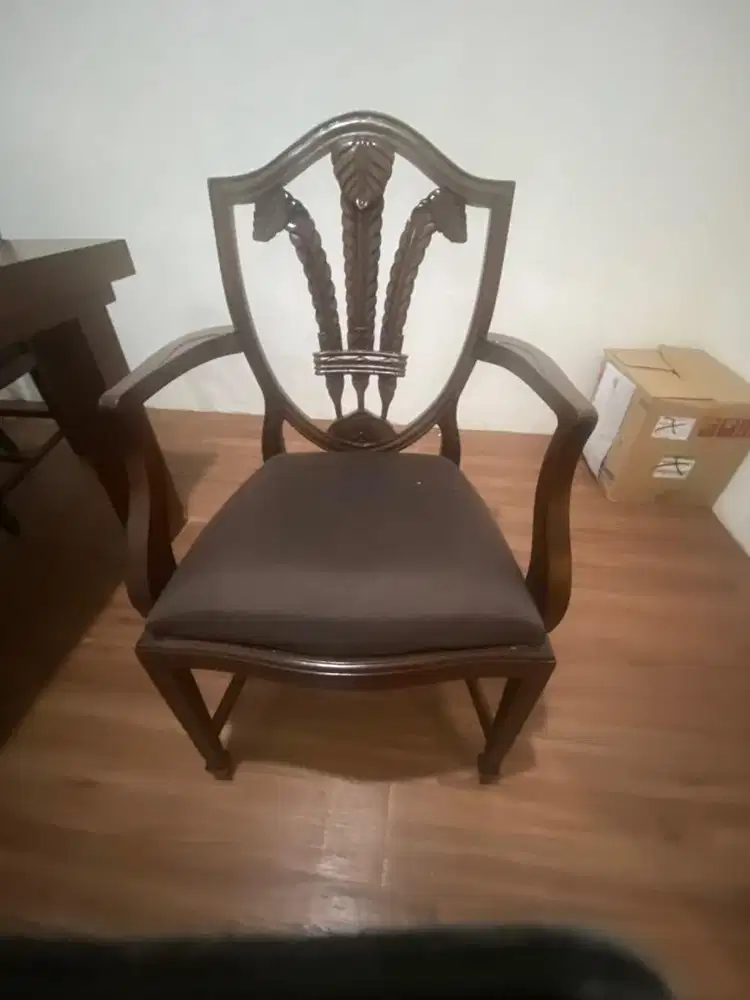 Kursi Meeting  ukiran Kayu Jati Asli