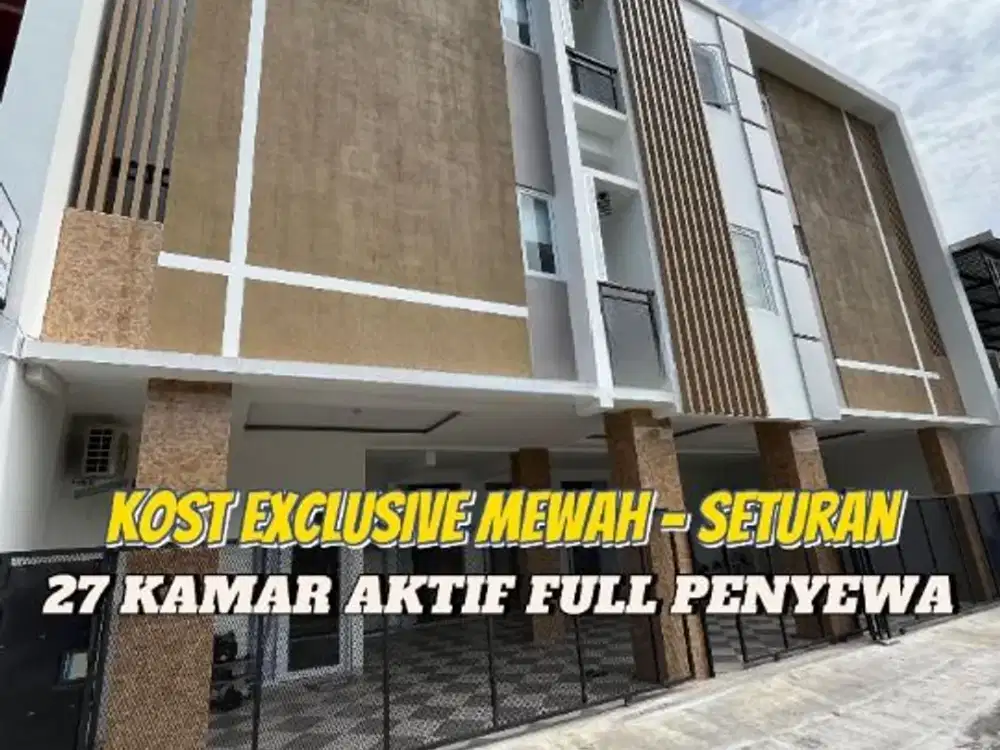 27 Kamar + kamar Penjaga ; Dijual Kost Eklusif Jogja, Seturan Babarsari Dekat Kampus UPN AMIKOM UII MERCUBUANA ATMAJAYA