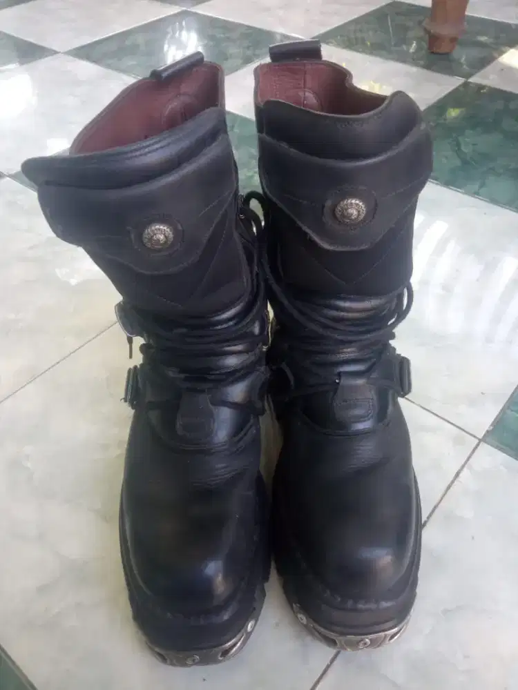 Sepatu new rock boots Mulusnyoooo