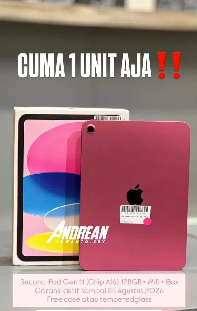 Ipad gen 11 128gb wifi only ibox garansi panjang