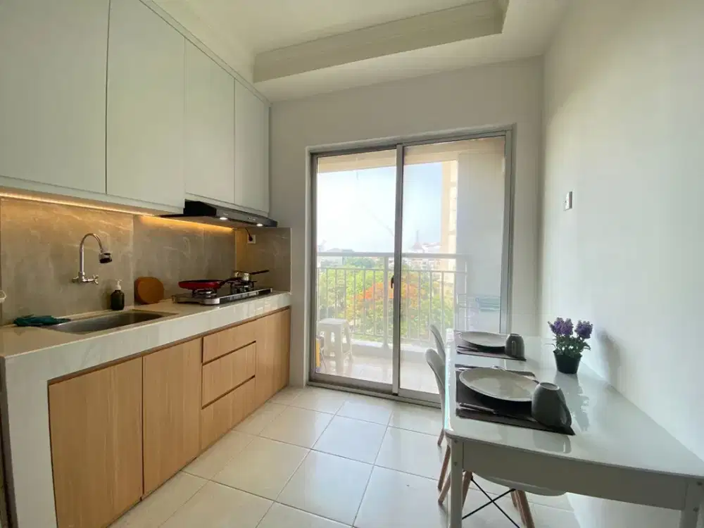 2 kamar lt rendah furnish bagus Apt.Mediterania garden res 2 Tj Duren