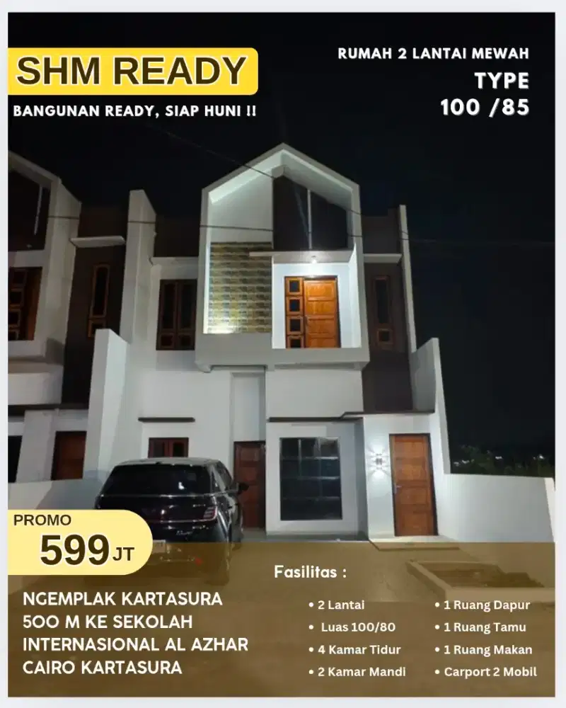 RUMAH MEWAH 2 LANTAI – NGEMPLAK KARTASURA
SHM READY | SIAP HUNI
