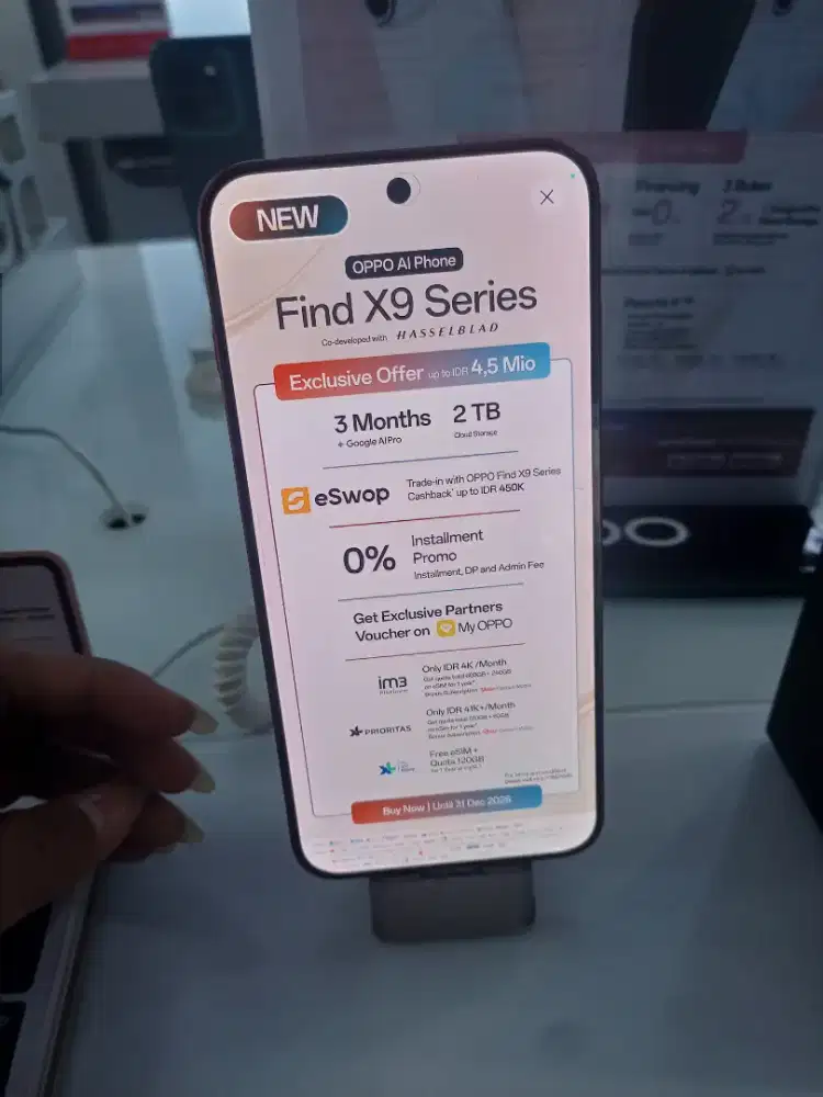 Promo OPPO FIND X9dengan bunga 0% free 1-2×cicilan dihome credit