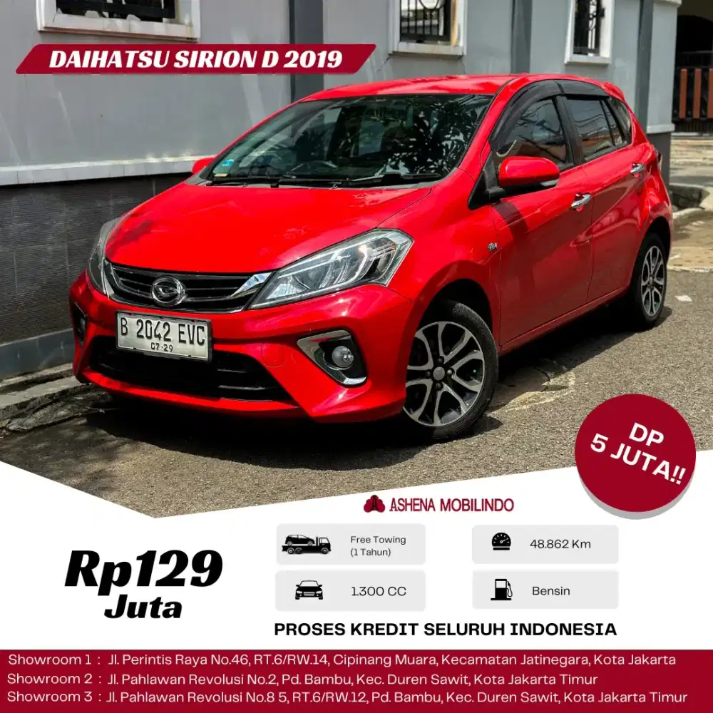 Sirion D AT 2019 Merah DP 5jt Cash Atau Kredit Terbaik SeOLX!