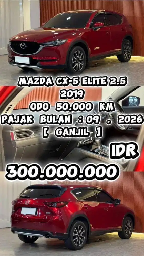 [ GARANSI 3 TAHUN ] MAZDA CX 5 ELITE 2.5 AT 2019 SIAP LANGSUNG PAKAI