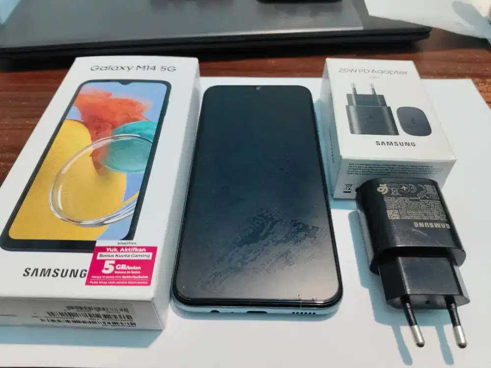 Samsung M14 5G komplit bagus no minus