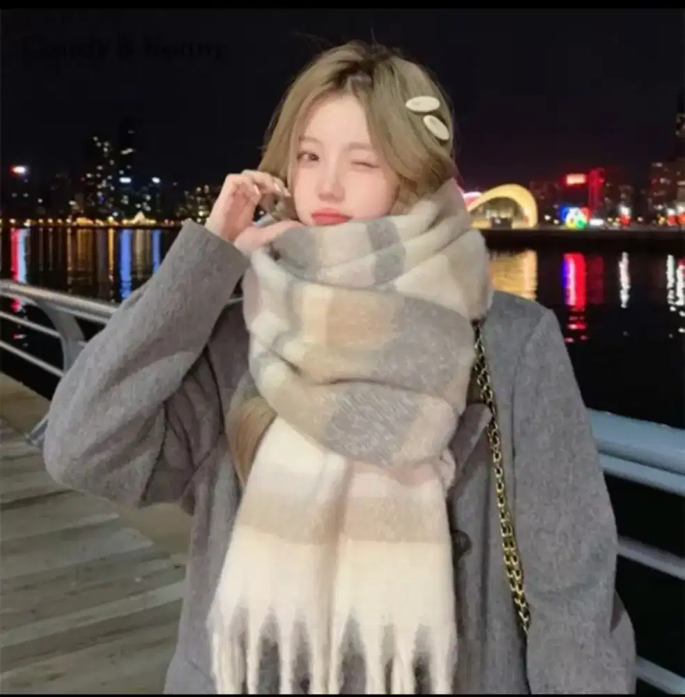 Syal scarf winter hangat fluffy