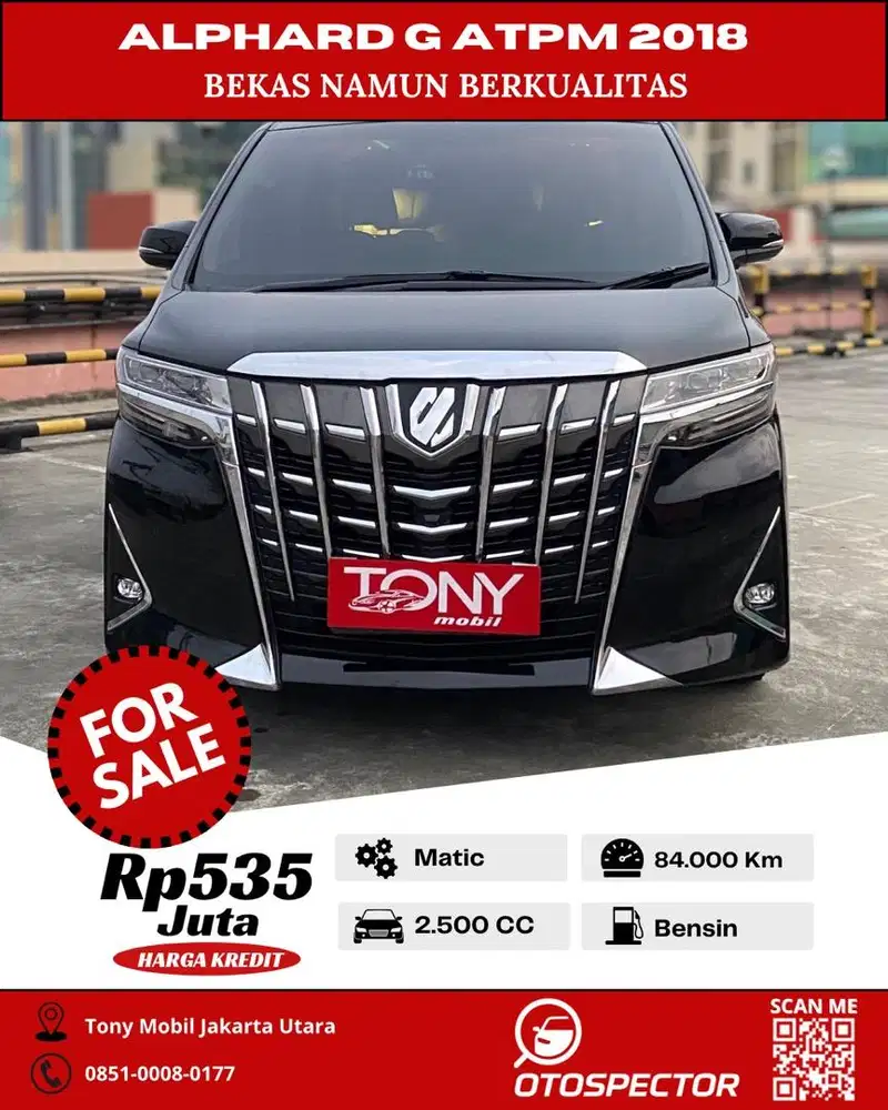 Toyota Alphard 2.5 G ATPM Facelift 2018 Hitam