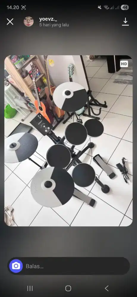 Drum Electric ROLLAND TD-1(M)K second mulus 95%, jarang sekali dipakai