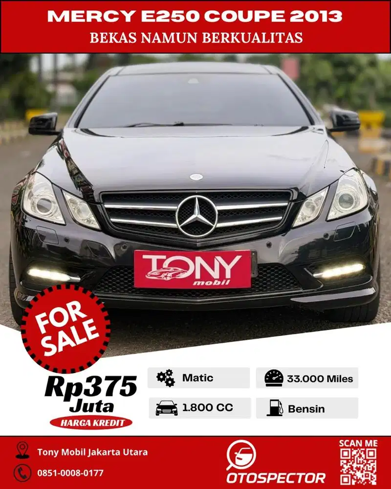 Mercedes Benz E250 Coupe 1.8 AT 2013 Hitam
