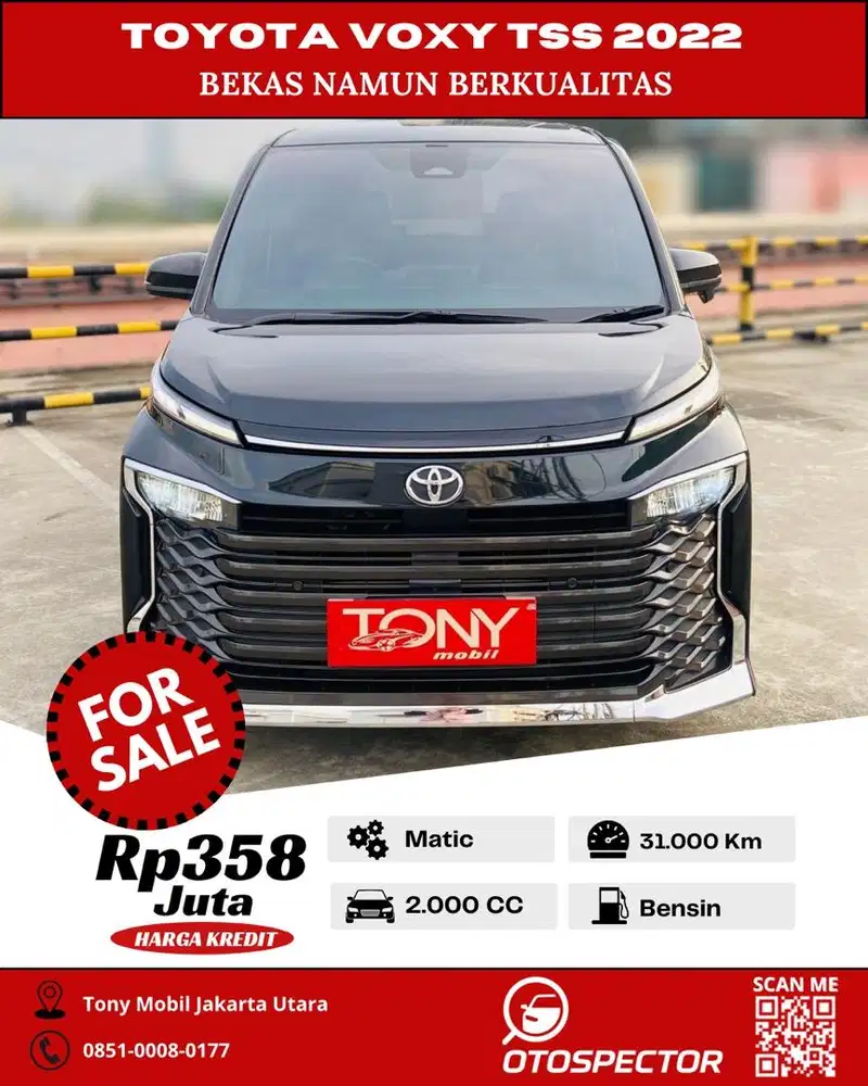Toyota New Voxy 2.0 AT 2022 Hitam