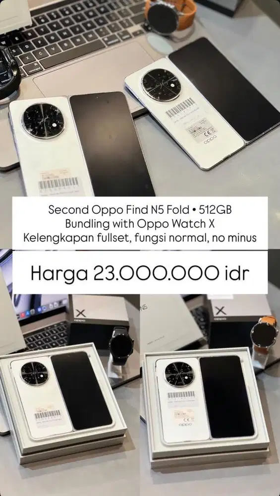 Second Oppo Find N5 Fold 512GB Bundling Oppo Watch X