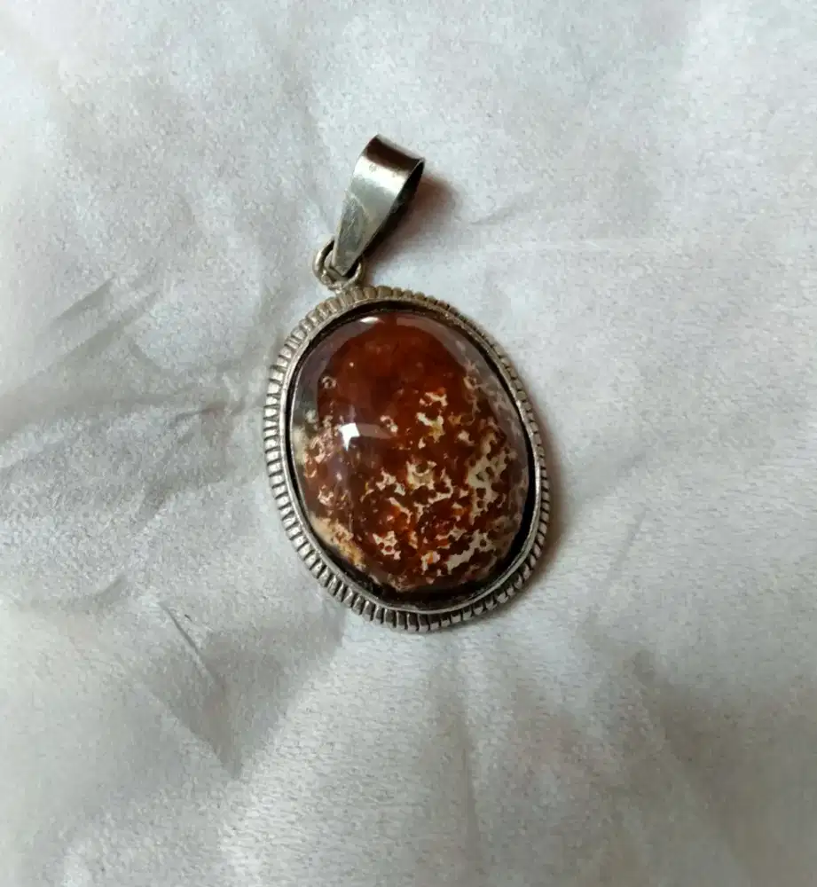 Batu liontin ring semi perak