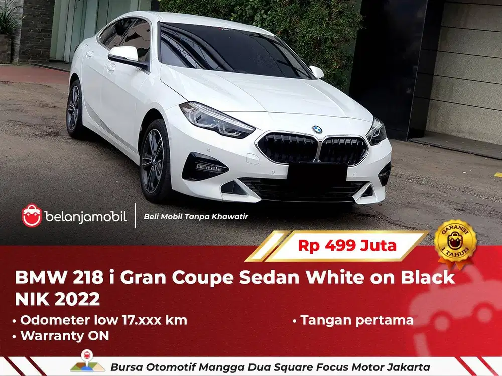 [ LOW KM ] BMW 218i 218 i Gran Coupe Sedan White on Black 2022/2023