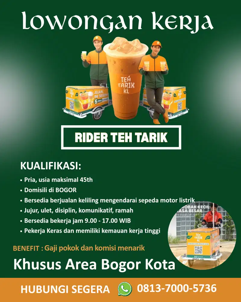 LOKER RIDER TEH TARIK