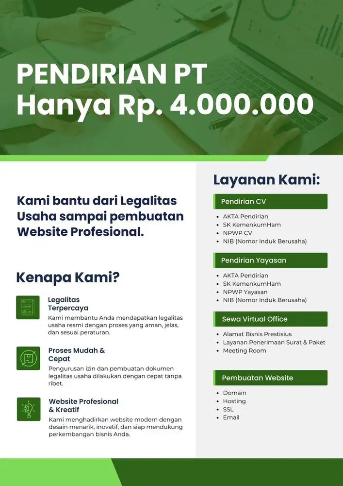 Pendirian PT / Akta Pendirian / PKKPR / RDTR / Notaris / OSS