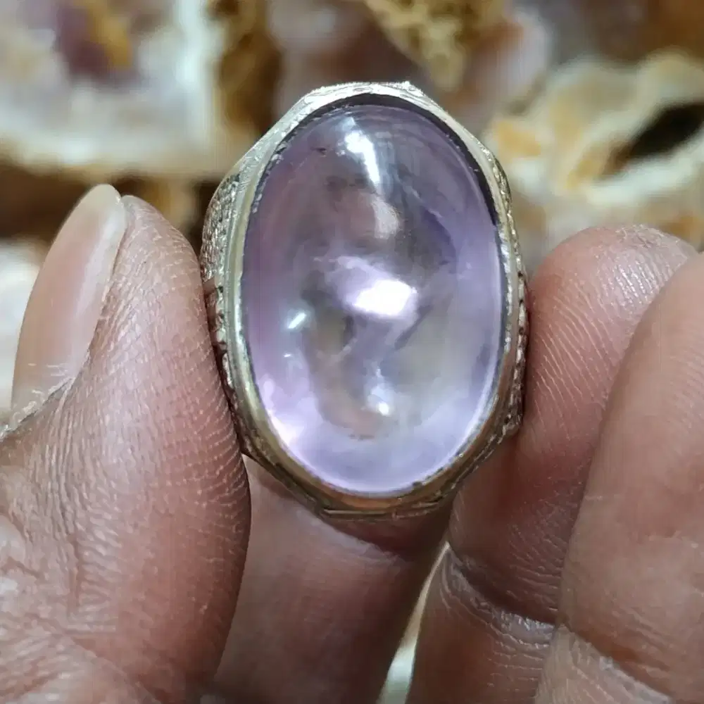 Cincin permata kecubung bungur btb lampung