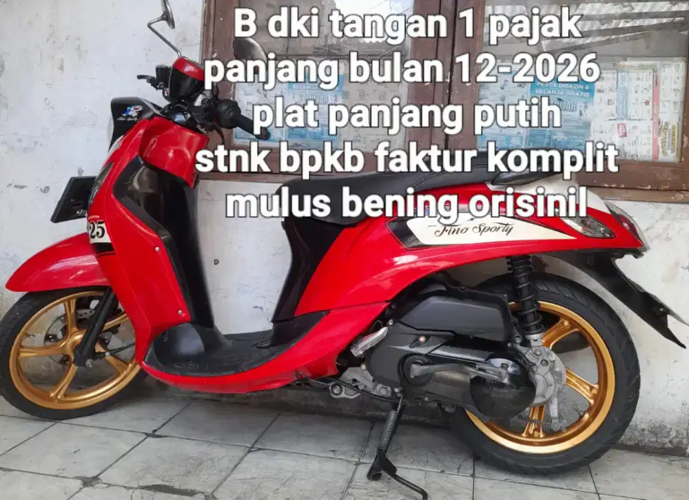 Yamaha Fino 2019 blue core 125 cw asli merah B dki tangan 1 pajak pnjg