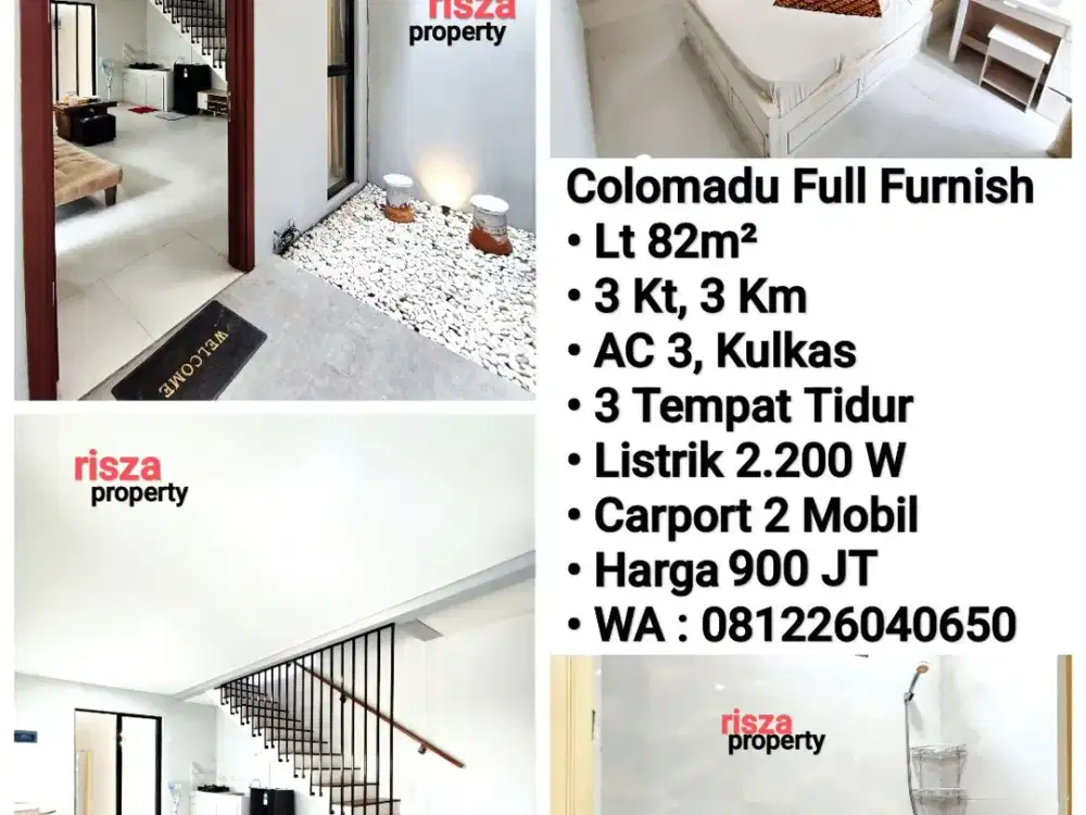 Jual Rumah Full Furnish Perum Cluster Satpam 24 Jam Colomadu, Carport 2 Mobil