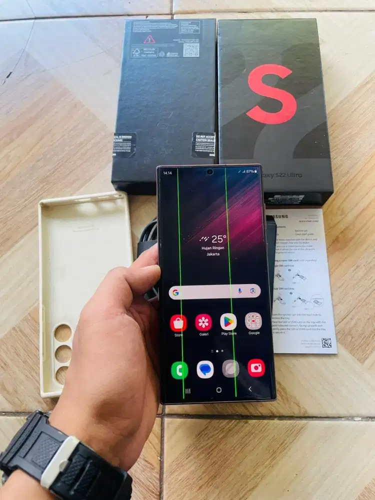 Samsung S22 ultra sein ram 12/512 gb fullset minus line