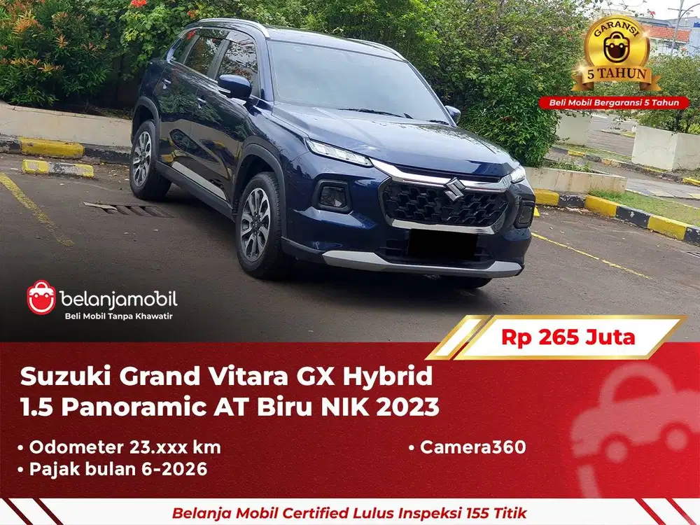 [ GARANSI 5TH ] Suzuki Grand Vitara GX Hybrid 1.5 Panoramic 2023/2024