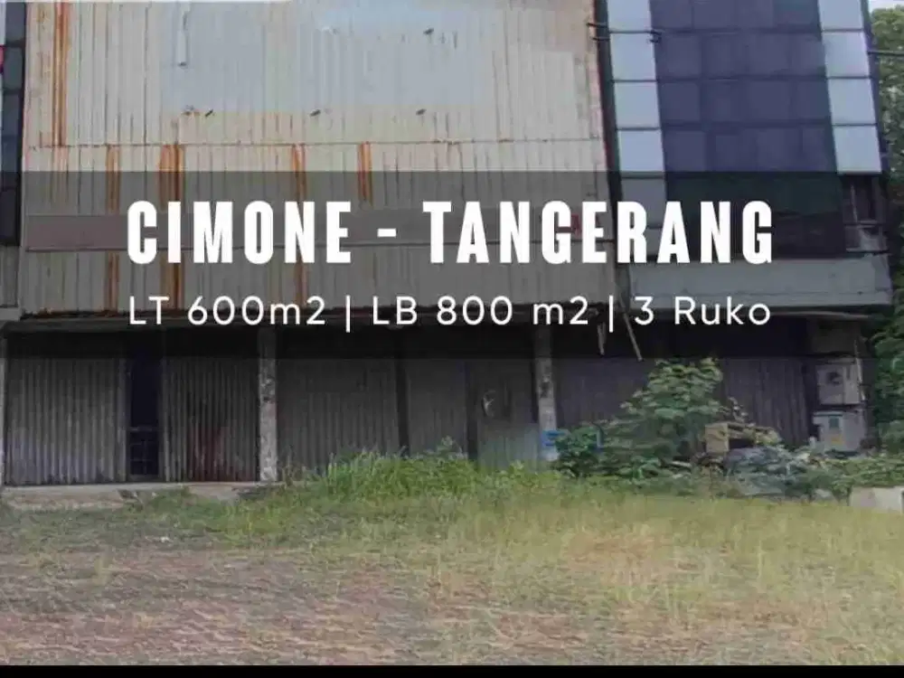 Disewakan Cepat Ruko Gandeng 3 Di Cimone, Kota Tangerang, Banten