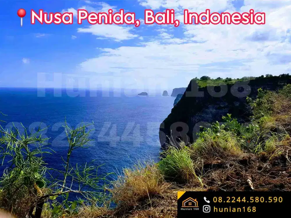 Tanah Kavling Siap Bangun Rumah Villa Vila Ocean Sea View Laut Ubud Tebing Cliff Sekartaji, Nusa Penida Bali Klungkung Klingking Kelingking Beach Pantai Island Pulau For Sale Dijual