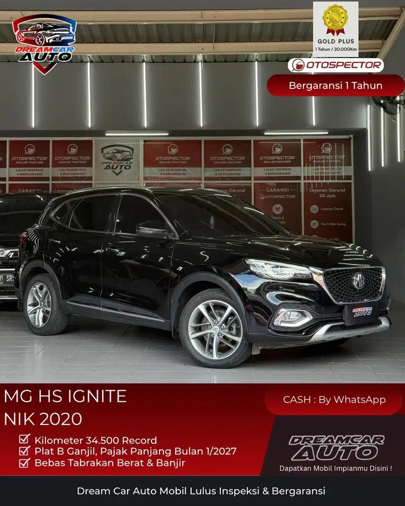 [ KM34RB ] MG HS IGNITE lux 2020 hitam non ismart zs bensin non listri
