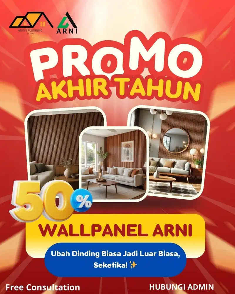 Wallpanel ARNI PVC 300 cm | Dekorasi Dinding Mewah