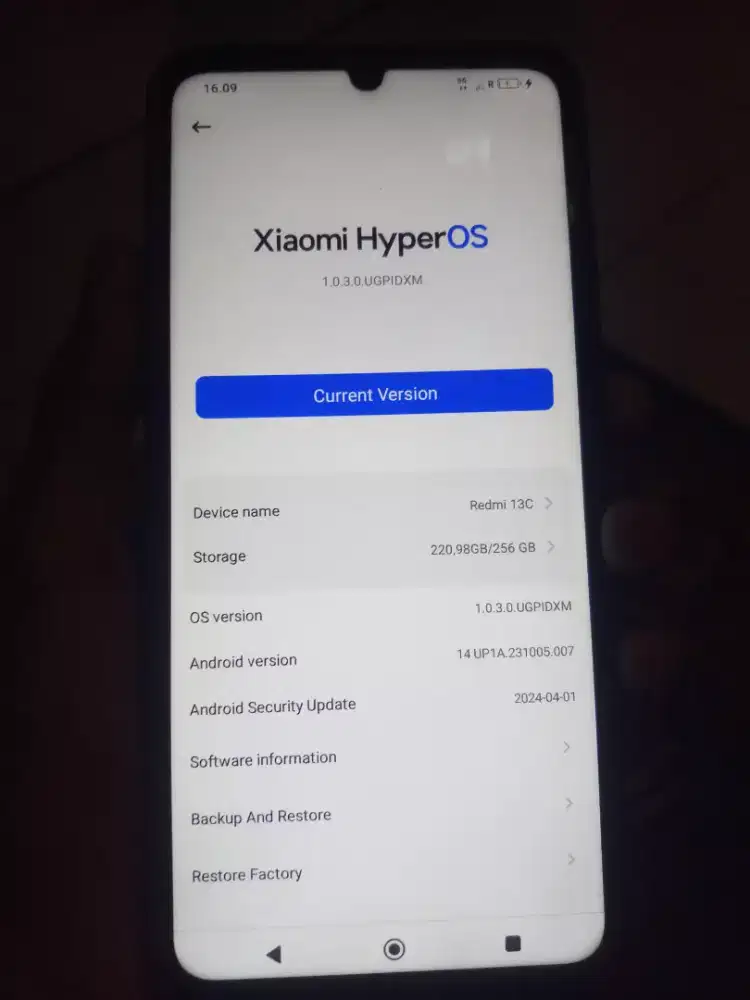 Redmi 13c hp dan cesan mulus second