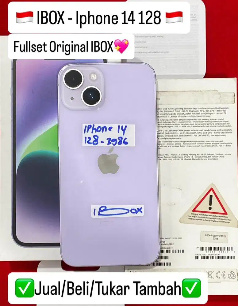 Iphone 14 128gb ex ibox bisa di cicil 0%