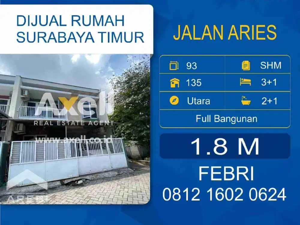 Rumah Jalan Aries Dijual