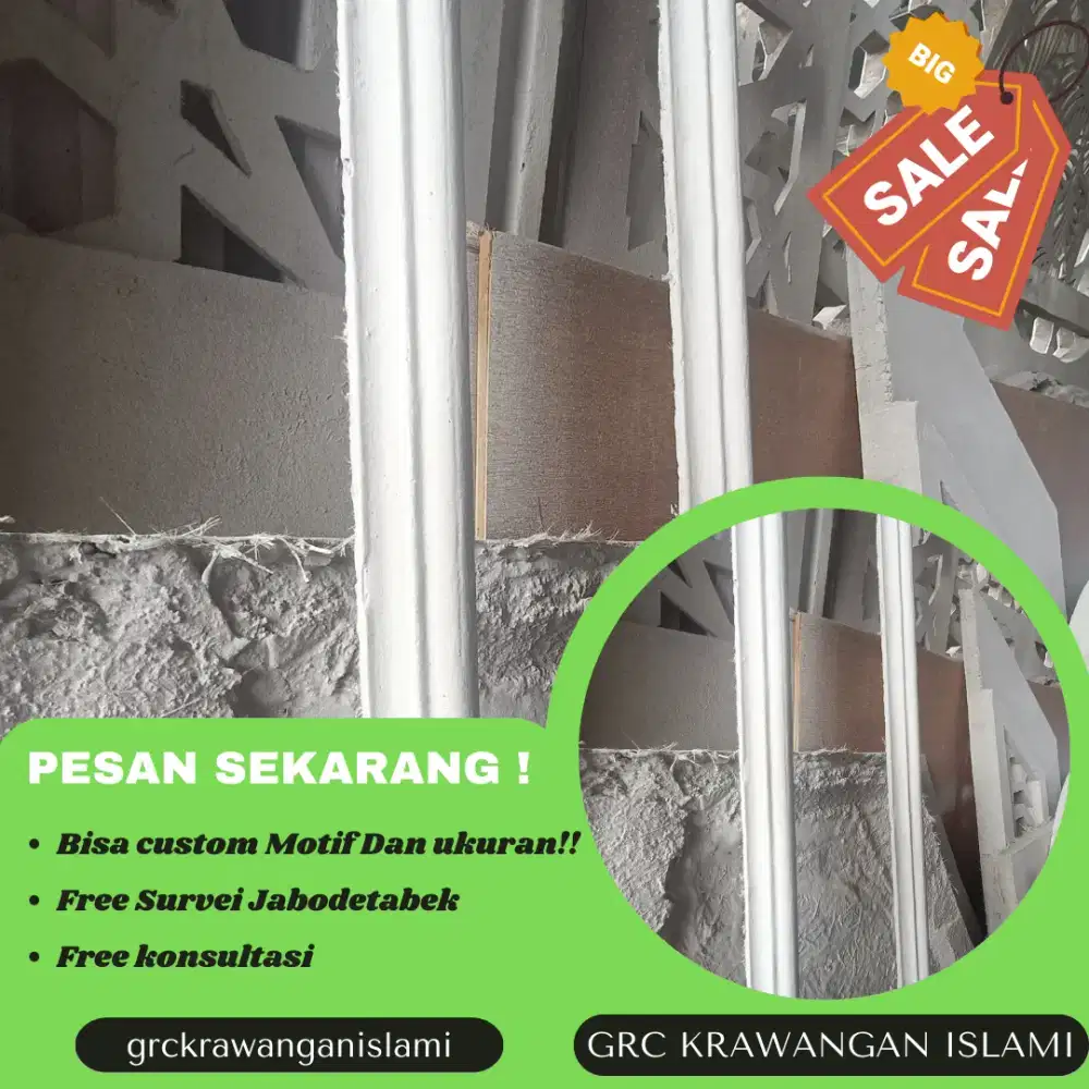 Lisplang beton anti tampias di Bekasi, Depok, Bogor