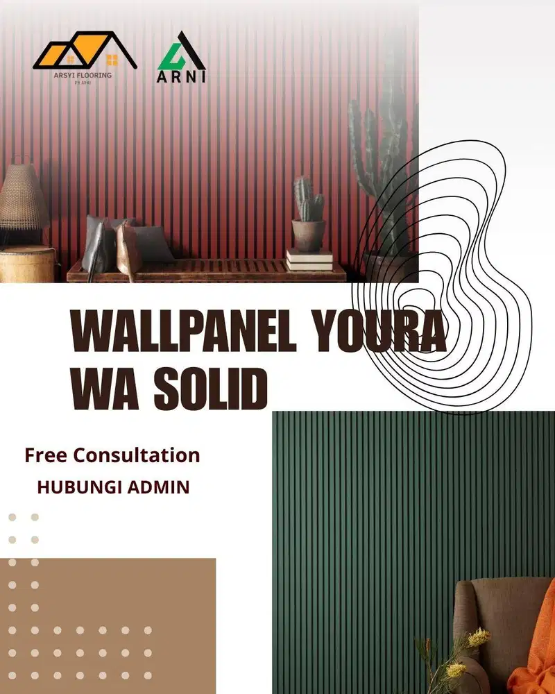 Wallpanel dinding warna solid Polos | Panjang 2,9 per batang | Wallpan