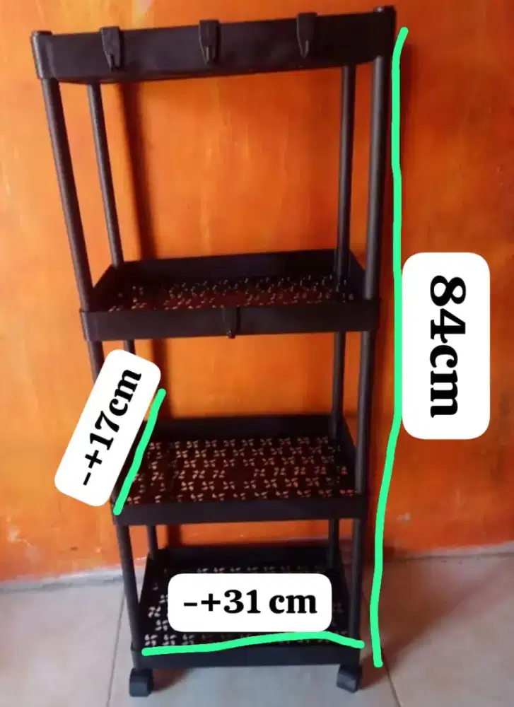 Rak serbaguna  4 susun dapur dll