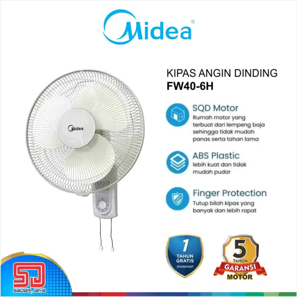 Midea FW40-6H Wall Fan 16 Inch Kipas Angin Tempel Dinding FW40 6H 16