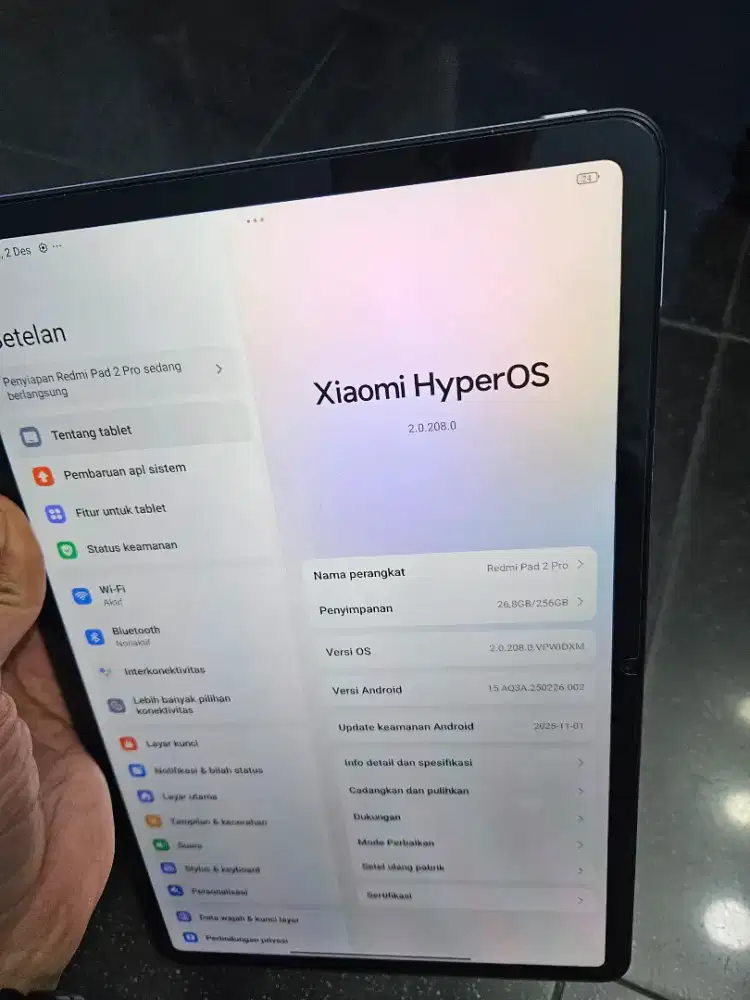 Xiaomi redmi pad 2 pro 8/256 resmi Indonesia kondisi like New