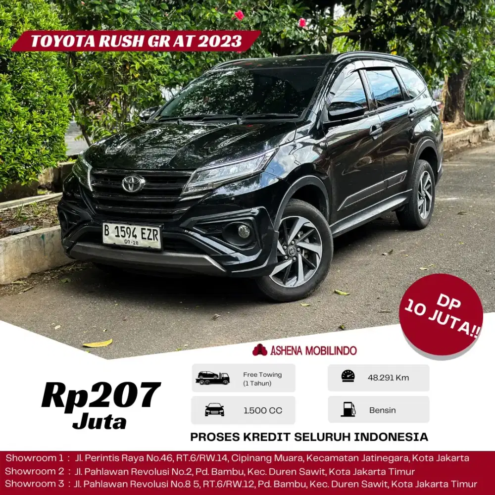Rush GR Sport AT 2023 Hitam DP 10jt Cash Atau Kredit Terbaik SeOLX!