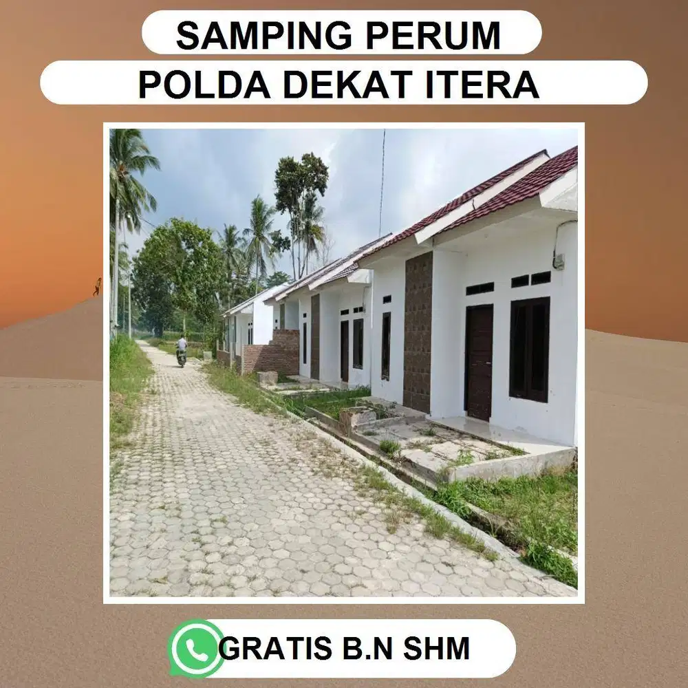 Tanah dekat kampus itera di samping perumahan polda