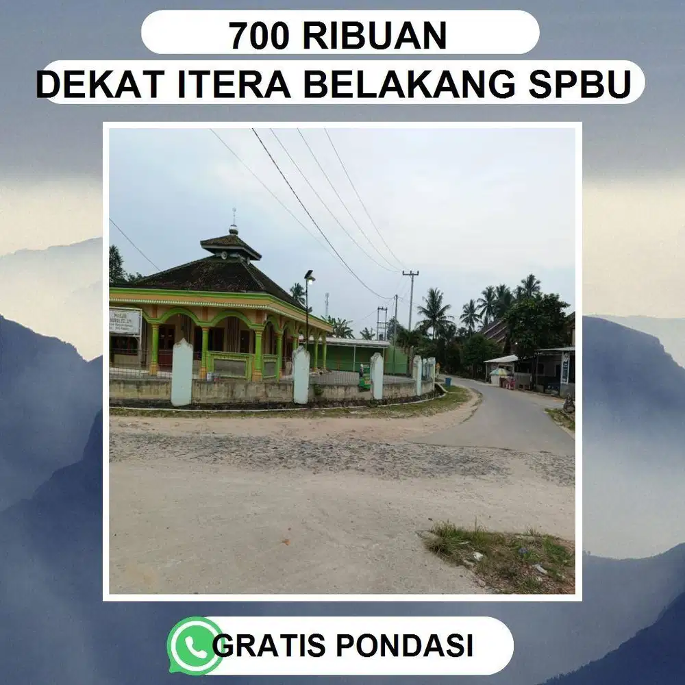 TANAH STRATEGIS PINGGIR JALAN DESA DEKAT DENGAN BALAI DESA