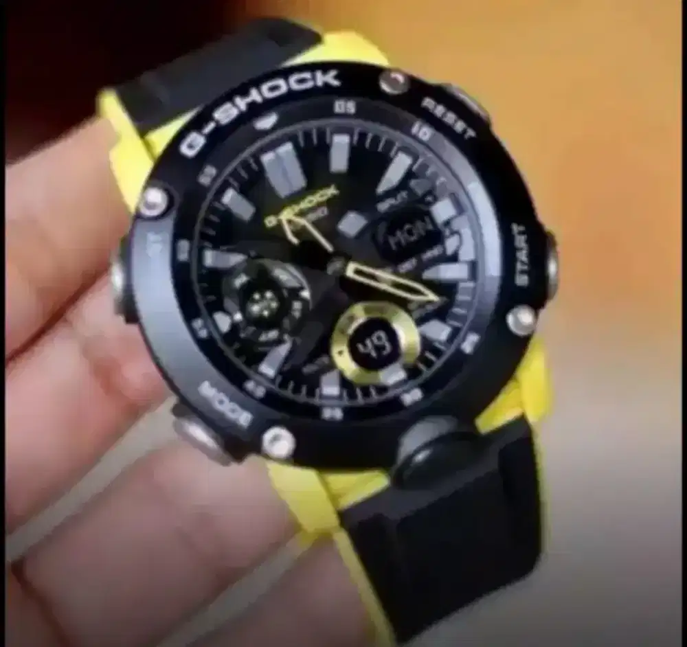 Dijual Jam Tangan Casio G-Shock Hitam Kuning Second