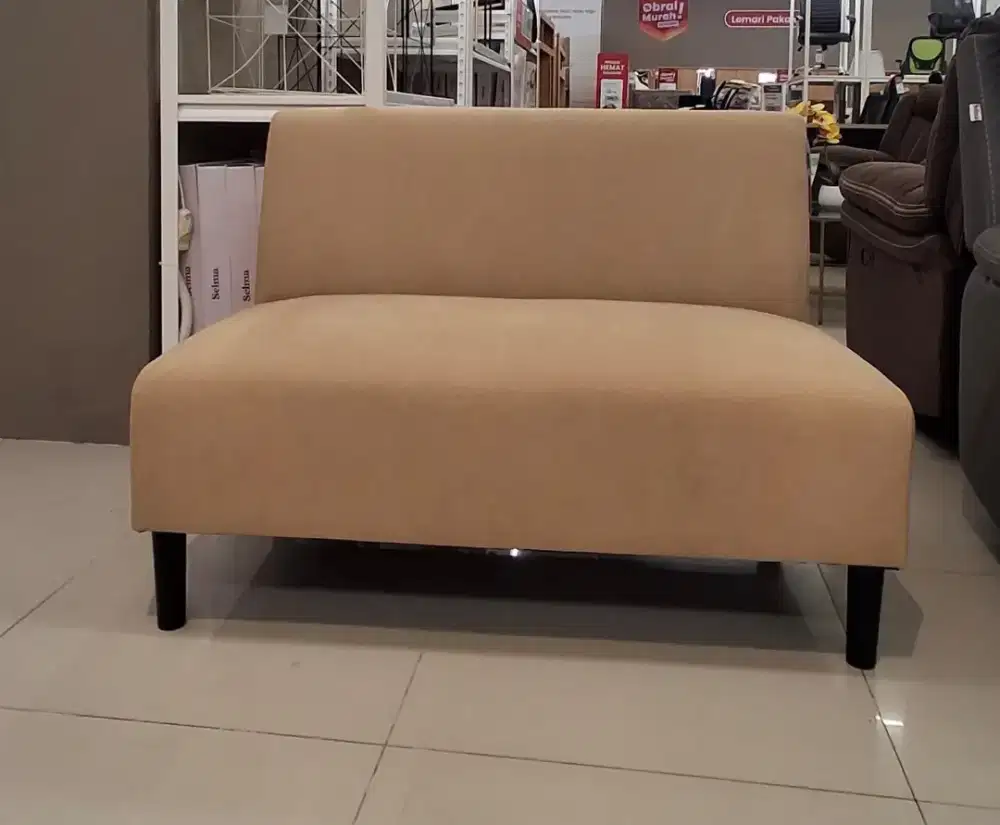 SOFA CARMELIO 2W/O ARM SOFA 2 SEATER 2S BROWN