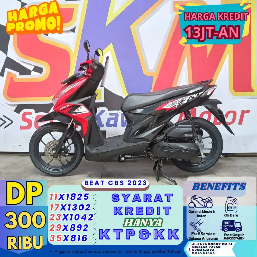 SYARAT HANYA KK DAN KTP HONDA BEAT 2023 DP300 CASH/CREDIT