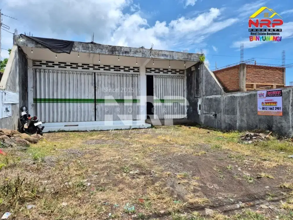 Dijual ruko 1 lantai kontruksi 2 lantai prospek dan produktif di Paspan Glagah Banyuwangi.