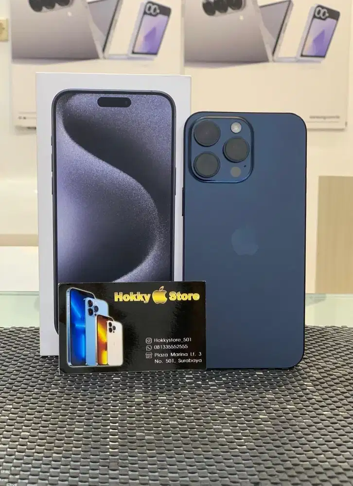 Iphone 15promax/256gb blue titanium ex ibox bh 85%